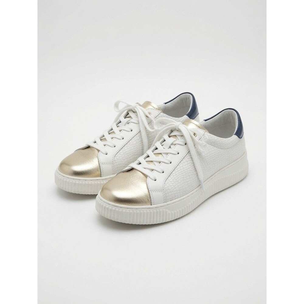 Sofft Platform Leather Sneaker FIANNA Comfort Walking Shoe Size 9.5 M Colorblock